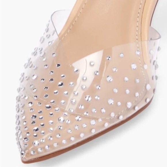 BRAND NEW NEVER WORN!!!Emma Clear Embellished Pump. Perfect wedding/ event shoes - Picture 2 of 15